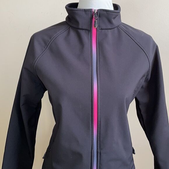 Ideology Black Fleece Lined Nylon Waterproof Jacket w/ Colorful Zipper (Size: M) - Picture 6 of 13